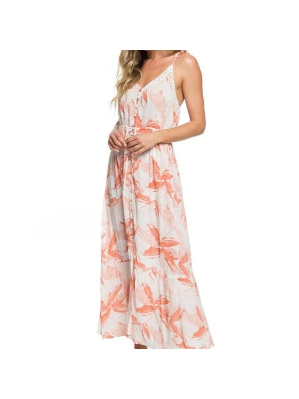 Roxy Hot Summer Lands Maxi Dress | Jungle Boogie Floral | Size Small